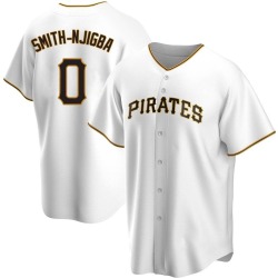 Canaan Smith-Njigba Pittsburgh Pirates Youth Replica Home Jersey - White