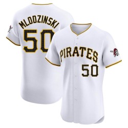 Carmen Mlodzinski Pittsburgh Pirates Men's Elite Home Jersey - White