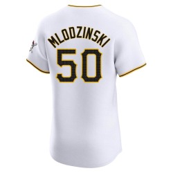 Carmen Mlodzinski Pittsburgh Pirates Men's Elite Home Jersey - White