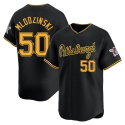 Carmen Mlodzinski Pittsburgh Pirates Men's Limited Alternate Jersey - Black