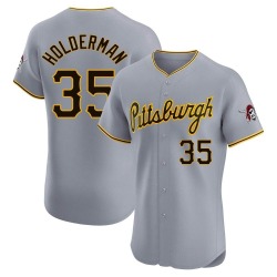 Colin Holderman Pittsburgh Pirates Men's Elite Road Jersey - Gray