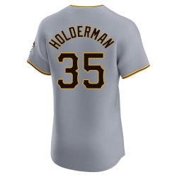 Colin Holderman Pittsburgh Pirates Men's Elite Road Jersey - Gray