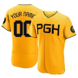 Custom Pittsburgh Pirates Men's Authentic 2023 City Connect Jersey - Gold