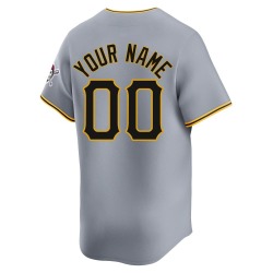 Custom Pittsburgh Pirates Men's Limited Away Jersey - Gray