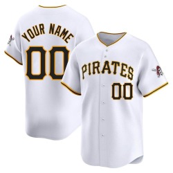 Custom Pittsburgh Pirates Men's Limited Home Jersey - White