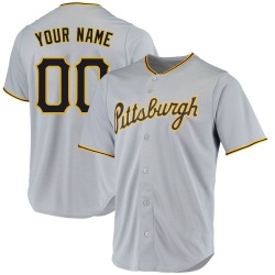 Custom Pittsburgh Pirates Youth Replica Road Jersey - Gray