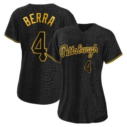 Dale Berra Pittsburgh Pirates Women's Authentic Snake Skin City Jersey - Black