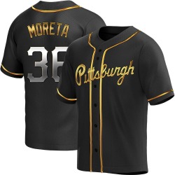 Dauri Moreta Pittsburgh Pirates Men's Replica Alternate Jersey - Black Golden