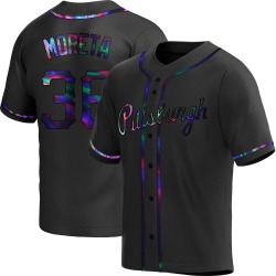 Dauri Moreta Pittsburgh Pirates Men's Replica Alternate Jersey - Black Holographic