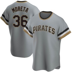 Dauri Moreta Pittsburgh Pirates Men's Replica Road Cooperstown Collection Jersey - Gray