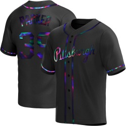 Dave Parker Pittsburgh Pirates Men's Replica Alternate Jersey - Black Holographic