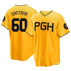 Dennis Santana Pittsburgh Pirates Men's Replica 2023 City Connect Jersey - Gold