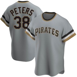 Dillon Peters Pittsburgh Pirates Men's Replica Road Cooperstown Collection Jersey - Gray