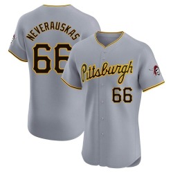 Dovydas Neverauskas Pittsburgh Pirates Men's Elite Road Jersey - Gray