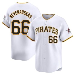 Dovydas Neverauskas Pittsburgh Pirates Men's Limited Home Jersey - White