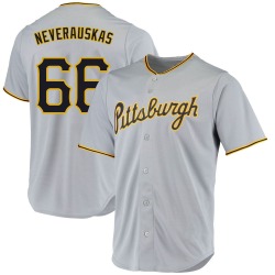 Dovydas Neverauskas Pittsburgh Pirates Men's Replica Road Jersey - Gray