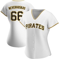 Dovydas Neverauskas Pittsburgh Pirates Women's Authentic Home Jersey - White