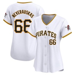 Dovydas Neverauskas Pittsburgh Pirates Women's Limited Home Jersey - White