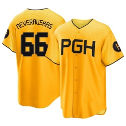 Dovydas Neverauskas Pittsburgh Pirates Youth Replica 2023 City Connect Jersey - Gold