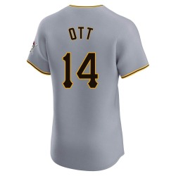 Ed Ott Pittsburgh Pirates Men's Elite Road Jersey - Gray