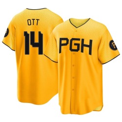 Ed Ott Pittsburgh Pirates Men's Replica 2023 City Connect Jersey - Gold