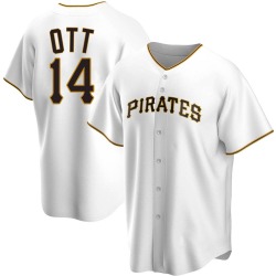 Ed Ott Pittsburgh Pirates Men's Replica Home Jersey - White