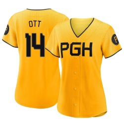 Ed Ott Pittsburgh Pirates Women's Authentic 2023 City Connect Jersey - Gold