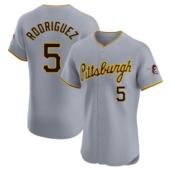 Endy Rodriguez Pittsburgh Pirates Men's Elite Road Jersey - Gray