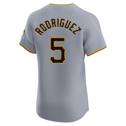 Endy Rodriguez Pittsburgh Pirates Men's Elite Road Jersey - Gray