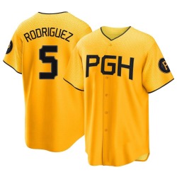 Endy Rodriguez Pittsburgh Pirates Youth Replica 2023 City Connect Jersey - Gold