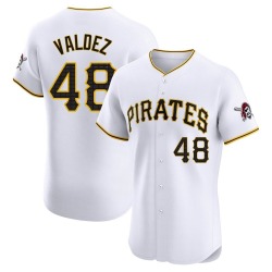 Enmanuel Valdez Pittsburgh Pirates Men's Elite Home Jersey - White