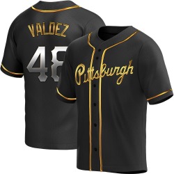 Enmanuel Valdez Pittsburgh Pirates Men's Replica Alternate Jersey - Black Golden