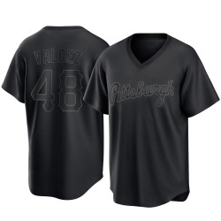 Enmanuel Valdez Pittsburgh Pirates Men's Replica Pitch Fashion Jersey - Black