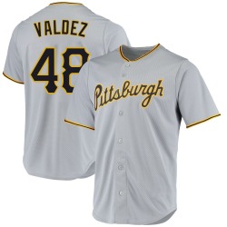 Enmanuel Valdez Pittsburgh Pirates Men's Replica Road Jersey - Gray