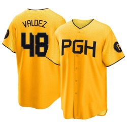 Enmanuel Valdez Pittsburgh Pirates Youth Replica 2023 City Connect Jersey - Gold