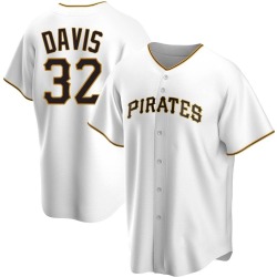 Henry Davis Pittsburgh Pirates Men's Replica Home Jersey - White