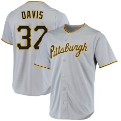 Henry Davis Pittsburgh Pirates Men's Replica Road Jersey - Gray