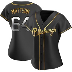 Isaac Mattson Pittsburgh Pirates Women's Replica Alternate Jersey - Black Golden