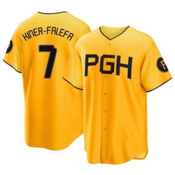 Isiah Kiner-Falefa Pittsburgh Pirates Men's Replica 2023 City Connect Jersey - Gold