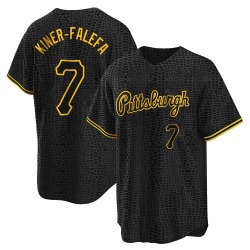 Isiah Kiner-Falefa Pittsburgh Pirates Men's Replica Snake Skin City Jersey - Black