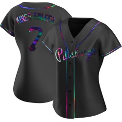 Isiah Kiner-Falefa Pittsburgh Pirates Women's Replica Alternate Jersey - Black Holographic