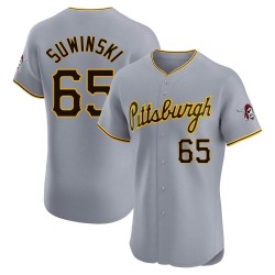 Jack Suwinski Pittsburgh Pirates Men's Elite Road Jersey - Gray