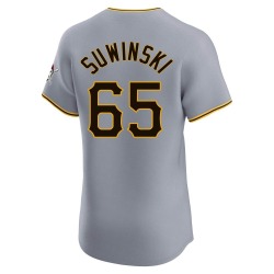 Jack Suwinski Pittsburgh Pirates Men's Elite Road Jersey - Gray