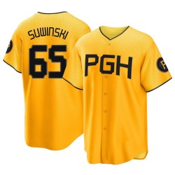 Jack Suwinski Pittsburgh Pirates Men's Replica 2023 City Connect Jersey - Gold