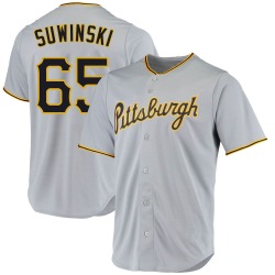 Jack Suwinski Pittsburgh Pirates Men's Replica Road Jersey - Gray