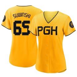 Jack Suwinski Pittsburgh Pirates Women's Authentic 2023 City Connect Jersey - Gold