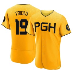 Jared Triolo Pittsburgh Pirates Men's Authentic 2023 City Connect Jersey - Gold