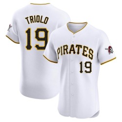 Jared Triolo Pittsburgh Pirates Men's Elite Home Jersey - White