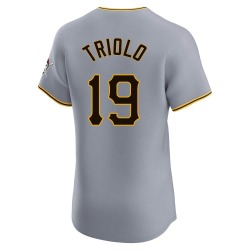 Jared Triolo Pittsburgh Pirates Men's Elite Road Jersey - Gray