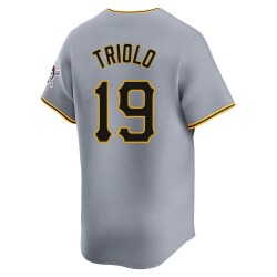 Jared Triolo Pittsburgh Pirates Men's Limited Away Jersey - Gray